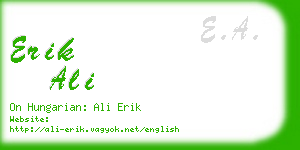 erik ali business card